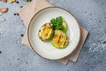 fried sliced zucchini