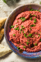 Homemade Red Beet Hummus
