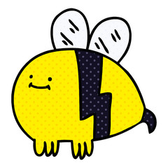 quirky comic book style cartoon bumblebee