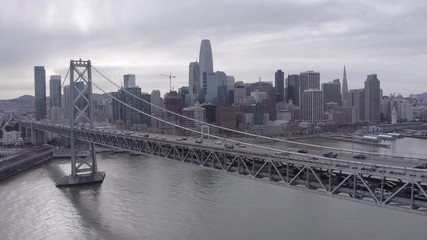 San Francisco downtown buildings skyline aerial