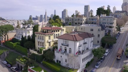 San Francisco downtown buildings skyline aerial