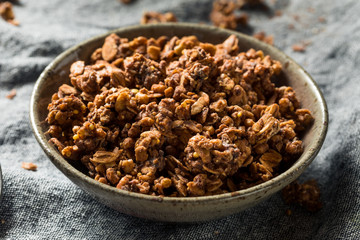Homemade Chocolate Granola in a Bowl