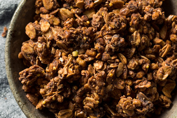 Obraz premium Homemade Chocolate Granola in a Bowl