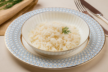 boiled rice in a bowl