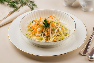 Vitamin salad with cabbage and carrots