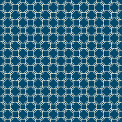 Fototapeta premium Abstract Vector Seamless Pattern With Abstract Geometric Style. Repeating Sample Figure And Line. For Fashion Interiors Design, Wallpaper, Textile Industry. Silver blue color