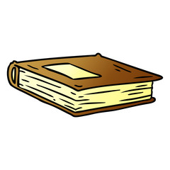 gradient cartoon doodle of a red journal