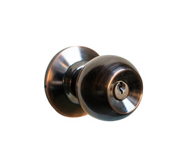 Door knob isolated on white background with clipping path