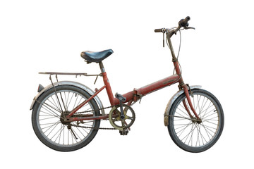 Fototapeta premium Old bicycle (with clipping path) isolated on white background