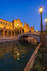 Naklejka premium View from the waterway of the Plaza de España