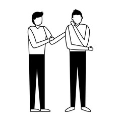 businessmen team characters