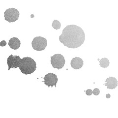 Silver Foil Ink Paint Splatters