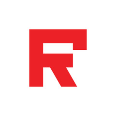 Fototapeta premium letters fr simple geometric logo vector