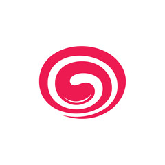 spiral sweet water concept logo vector