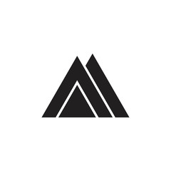 letter am triangle geometric logo vector