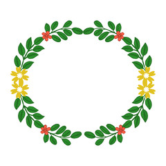 Vector illustration colorful flower frames in the form of love hand drawn