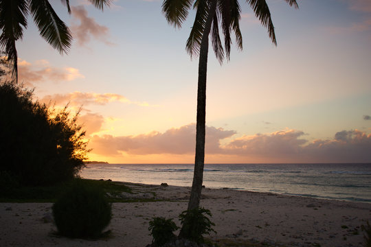 Rarotonga Beach Sunset