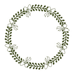 Vector illustration frame flower black with white backdrop hand drawn