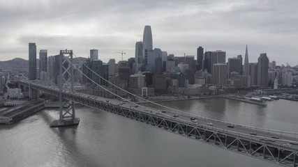 San Francisco downtown buildings skyline aerial