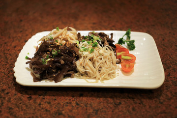 Assorted mushroom salad Korean style.