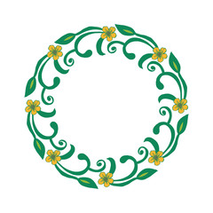 Vector illustration various color flower frames hand drawn