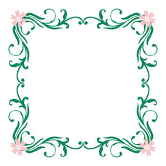 Vector illustration various color flower frames hand drawn