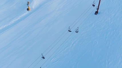 Snow park in Wisconsin, winter activities (tubing, skiing, snowboarding). Drone shots , bird's eyes view