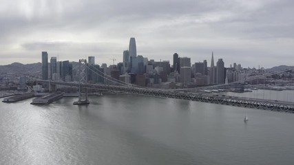 San Francisco downtown buildings skyline aerial