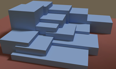 Illustration of 3d render with abstract concept