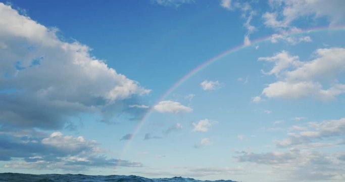 Rainbow above the ocean