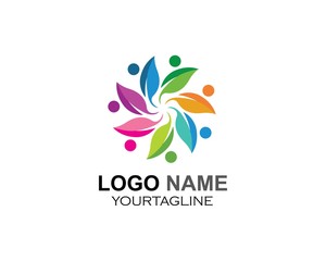 Adoption,community and social care Logo template vector