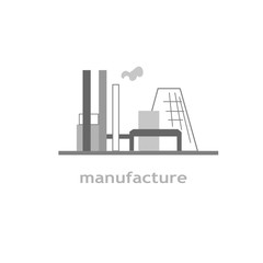 Image of industrial premises. Suitable for creating corporate identity, logo, advertising