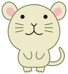ねずみ　シンプル