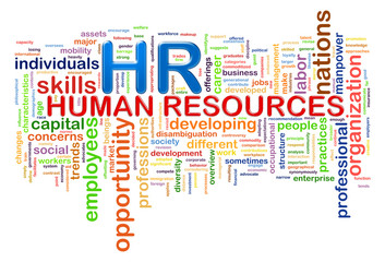 HR Human resources word tags wordcloud