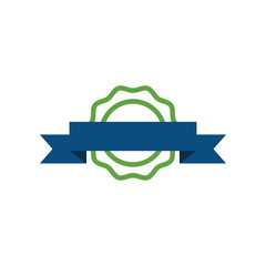 Ribbon badge icon design template vector