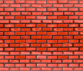 Orange brick wall for texture or background.