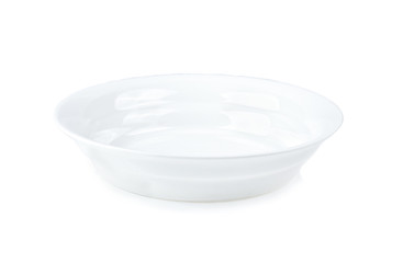 white plate on white background