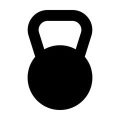 Kettlebell icon isolated on white background