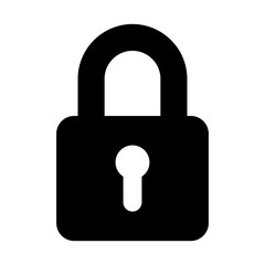Lock icon isolated on white background