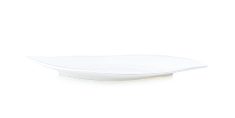 white plate on white background