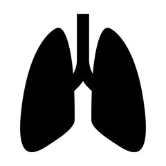 Lung icon isolated on white background