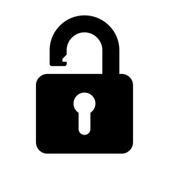 Lock icon isolated on white background