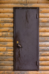 Metal door to the house.
