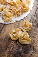 Sweets Sfrappole of Italian Carnival