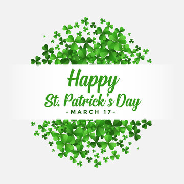 st patricks day background with clover leaves