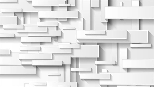 Abstract grey tech geometric paper rectangles motion design. Seamless loop. Video animation Ultra HD 4K 3840x2160
