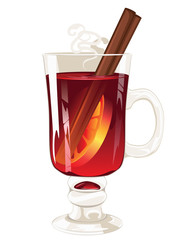 Glass of mulled wine