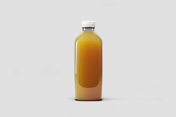 Juice Bottle Mock-Up - Blank Label. High resolution photo.