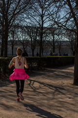 woman jogging in the park