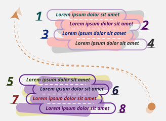 set of colorful labels